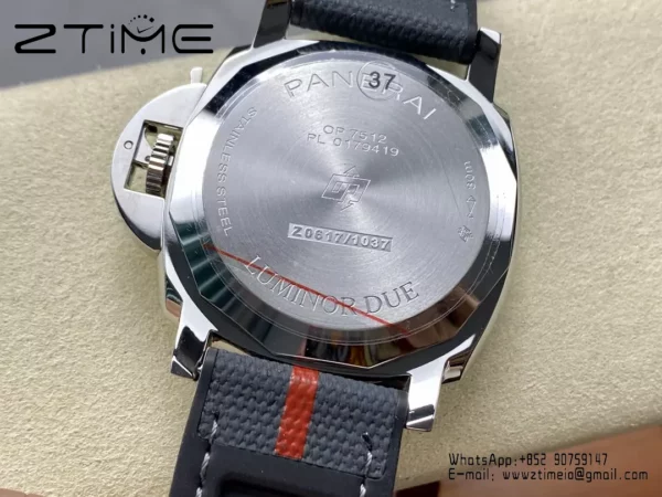 Panerai PAM1381 Luminor Due Luna Rossa 42mm VSF 1:1 Best Edition harmaalla nailonhihnalla P900 - Super Clone Watch | 1:1 Paras versio