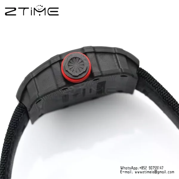 RICHARD MILLE RM35-01 Black Carbon BBR Factory Best Edition Black Nylon Strap - スーパークローンウォッチ｜1:1ベストバージョン