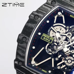 RICHARD MILLE RM35-01 Black Carbon BBR Factory Best Edition Black Rubber Strap - Super Clone Watch | 1:1 Best Version