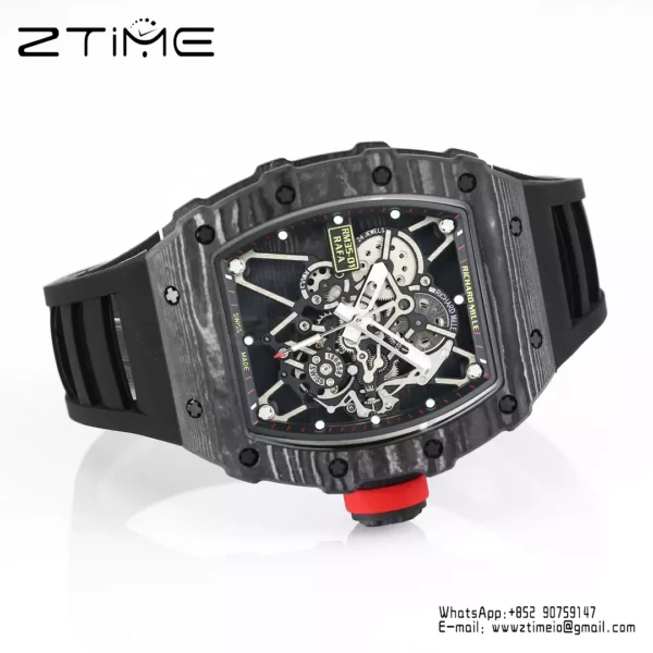 RICHARD MILLE RM35-01 Black Carbon BBR Factory Best Edition Black Rubber Strap - Super Clone Watch | 1:1 Best Version