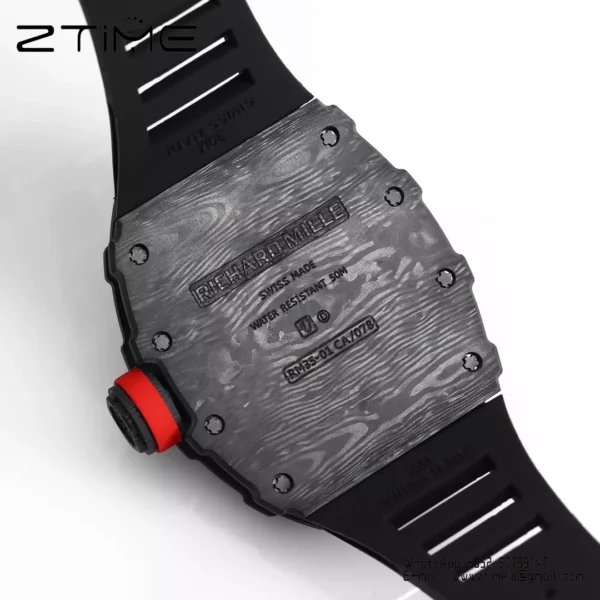 RICHARD MILLE RM35-01 Black Carbon BBR Factory Best Edition Black Rubber Strap - Super Clone Watch | 1:1 Best Version