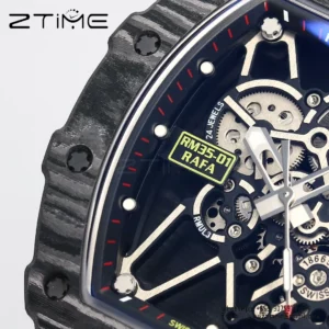 RICHARD MILLE RM35-01 Black Carbon BBR Factory Best Edition Red Nylon Strap - Super Clone Watch | 1:1 Best Version