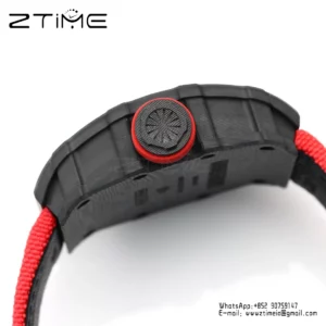 RICHARD MILLE RM35-01 Black Carbon BBR Factory Best Edition Red Nylon Strap - Super Clone Watch | 1:1 Best Version