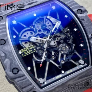 RICHARD MILLE RM35-01 Black Carbon BBR Factory Best Edition Red Rubber Strap - Super Clone Watch | 1:1 Best Version