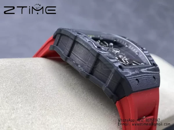 RICHARD MILLE RM35-01 Black Carbon BBR Factory Best Edition Red Rubber Strap - Super Clone Watch | 1:1 Best Version