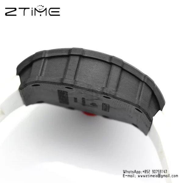 RICHARD MILLE RM35-01 Black Carbon BBR Factory Best Edition White Rubber Strap - Super Clone Watch | 1:1 Best Version