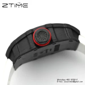 RICHARD MILLE RM35-01 Black Carbon BBR Factory Best Edition White Rubber Strap - Super Clone Watch | 1:1 Best Version