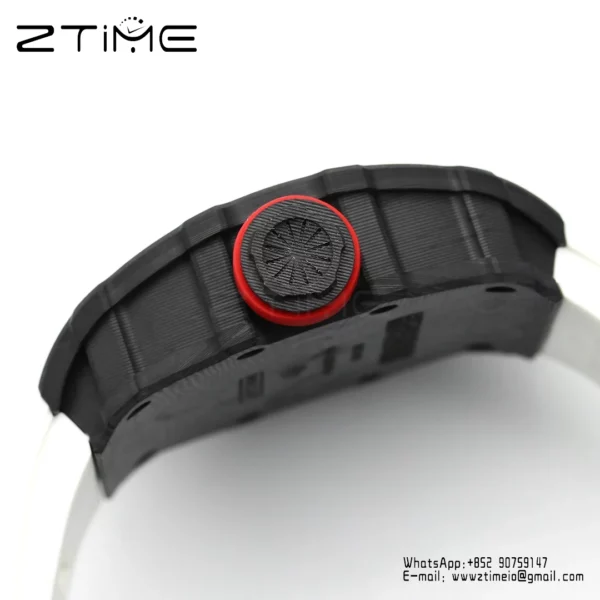 RICHARD MILLE RM35-01 Black Carbon BBR Factory Best Edition White Rubber Strap - Super Clone Watch | 1:1 Best Version