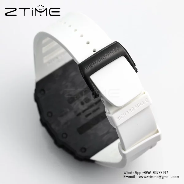 RICHARD MILLE RM35-01 Black Carbon BBR Factory Best Edition White Rubber Strap - Super Clone Watch | 1:1 Best Version