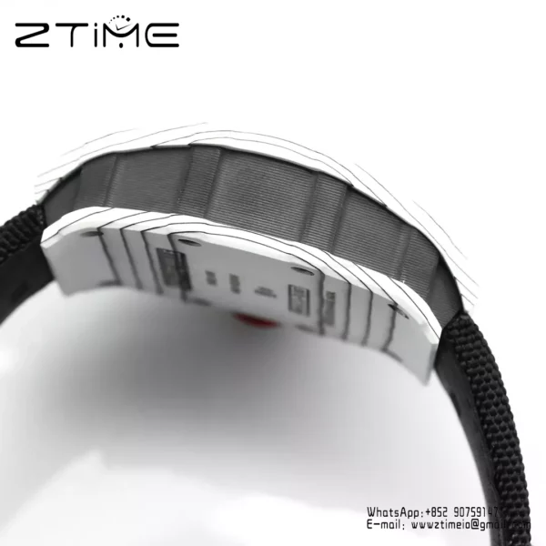 RICHARD MILLE RM35-01 White Carbon BBR Factory Best Edition Black Nylon Strap - Super Clone Watch | 1:1 Best Version