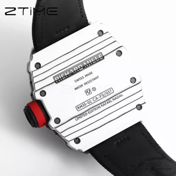 RICHARD MILLE RM35-01 White Carbon BBR Factory Best Edition Black Nylon Strap - Super Clone Watch | 1:1 Best Version