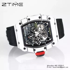 RICHARD MILLE RM35-01 White Carbon BBR Factory Best Edition Black Nylon Strap - Super Clone Watch | 1:1 Best Version