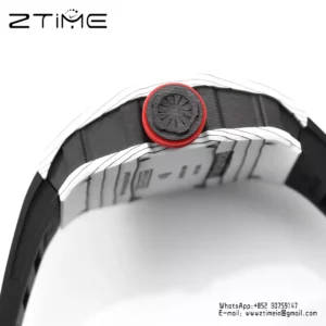 RICHARD MILLE RM35-01 White Carbon BBR Factory Best Edition Black Rubber Strap - Super Clone Watch | 1:1 Best Version