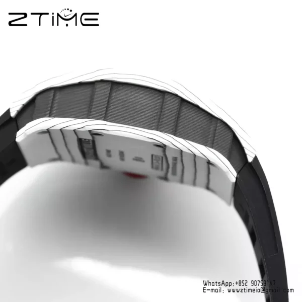 RICHARD MILLE RM35-01 White Carbon BBR Factory Best Edition Black Rubber Strap - Super Clone Watch | 1:1 Best Version