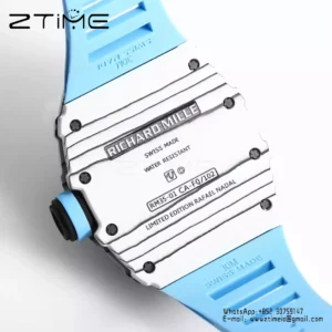 RICHARD MILLE RM35-01 White Carbon BBR Factory Best Edition Blue Rubber Strap - Super Clone Watch | 1:1 Best Version