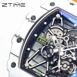 RICHARD MILLE RM35-01 White Carbon BBR Factory Best Edition Orange Nylon Strap - Super Clone Watch | 1:1 Best Version