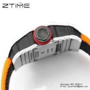 RICHARD MILLE RM35-01 White Carbon BBR Factory Best Edition Orange Nylon Strap - Super Clone Watch | 1:1 Best Version