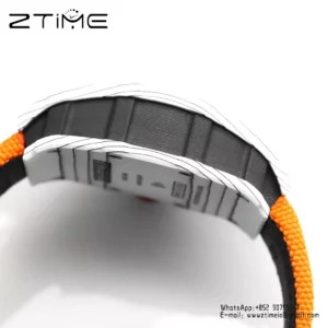 RICHARD MILLE RM35-01 White Carbon BBR Factory Best Edition Orange Nylon Strap - Super Clone Watch | 1:1 Best Version