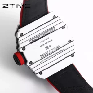 RICHARD MILLE RM35-01 White Carbon BBR Factory Best Edition Red Nylon Strap - Super Clone Watch | 1:1 Best Version