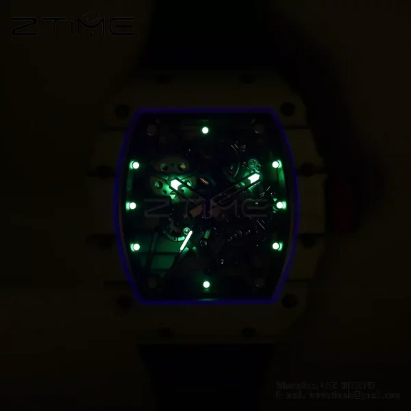 RICHARD MILLE RM35-01 White Carbon BBR Factory Best Edition Red Nylon Strap - Super Clone Watch | 1:1 Best Version