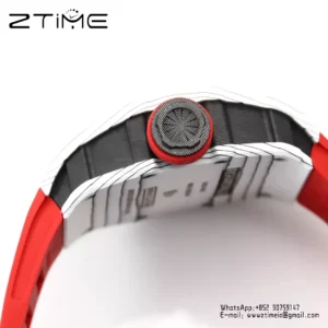 RICHARD MILLE RM35-01 White Carbon BBR Factory Best Edition Red Rubber Strap - Super Clone Watch | 1:1 Best Version