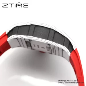 RICHARD MILLE RM35-01 White Carbon BBR Factory Best Edition Red Rubber Strap - Super Clone Watch | 1:1 Best Version