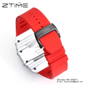 RICHARD MILLE RM35-01 White Carbon BBR Factory Best Edition Red Rubber Strap - Super Clone Watch | 1:1 Best Version