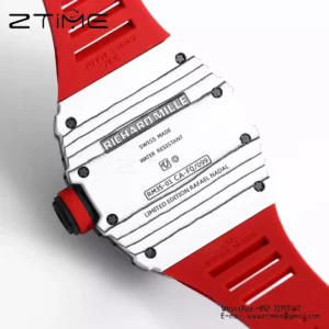 RICHARD MILLE RM35-01 White Carbon BBR Factory Best Edition Red Rubber Strap - Super Clone Watch | 1:1 Best Version