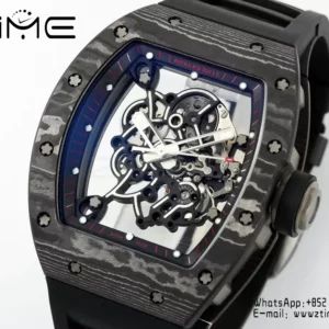 リシャール・ミル RM055 NTPT APSファクトリー 1:1ベスト・エディション ブラックベゼル ブラッククラウン ラバーストラップ - スーパークローンウォッチ｜1:1ベスト・バージョン