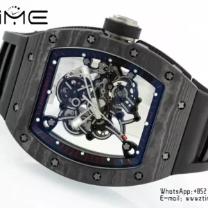 リシャール・ミル RM055 NTPT APSファクトリー 1:1ベスト・エディション ブラックベゼル ブラッククラウン ラバーストラップ - スーパークローンウォッチ｜1:1ベスト・バージョン