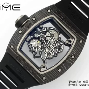 リシャール・ミル RM055 NTPT APSファクトリー 1:1ベスト・エディション ブラックベゼル ブラッククラウン ラバーストラップ - スーパークローンウォッチ｜1:1ベスト・バージョン