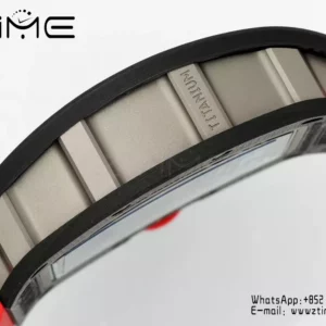 Richard Mille RM055 NTPT APS Factory 1:1 Best Edition Black Bezel Red Crown Rubber Strap - Super Clone Watch | 1:1 Best Version