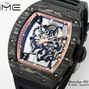 リシャール・ミル RM055 NTPT APSファクトリー 1:1ベストエディション RGベゼル ブラッククラウン ラバーストラップ - スーパークローンウォッチ｜1:1ベストバージョン