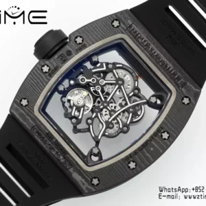 リシャール・ミル RM055 NTPT APSファクトリー 1:1ベストエディション RGベゼル ブラッククラウン ラバーストラップ - スーパークローンウォッチ｜1:1ベストバージョン