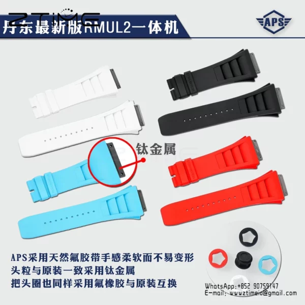 Richard Mille RM055 NTPT APS Factory 1:1 Best Edition White Bezel Red Crown Rubber Strap - Super Clone Watch | 1:1 Best Version