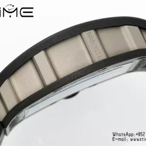 Richard Mille RM055 NTPT APS Factory 1:1 Best Edition White Bezel Black Crown Rubber Strap - Super Clone Watch | 1:1 Best Version