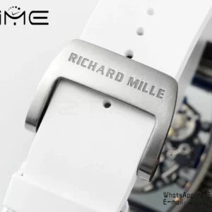 Richard Mille RM055 NTPT APS Factory 1:1 Best Edition White Bezel Red Crown Rubber Strap - Super Clone Watch | 1:1 Best Version
