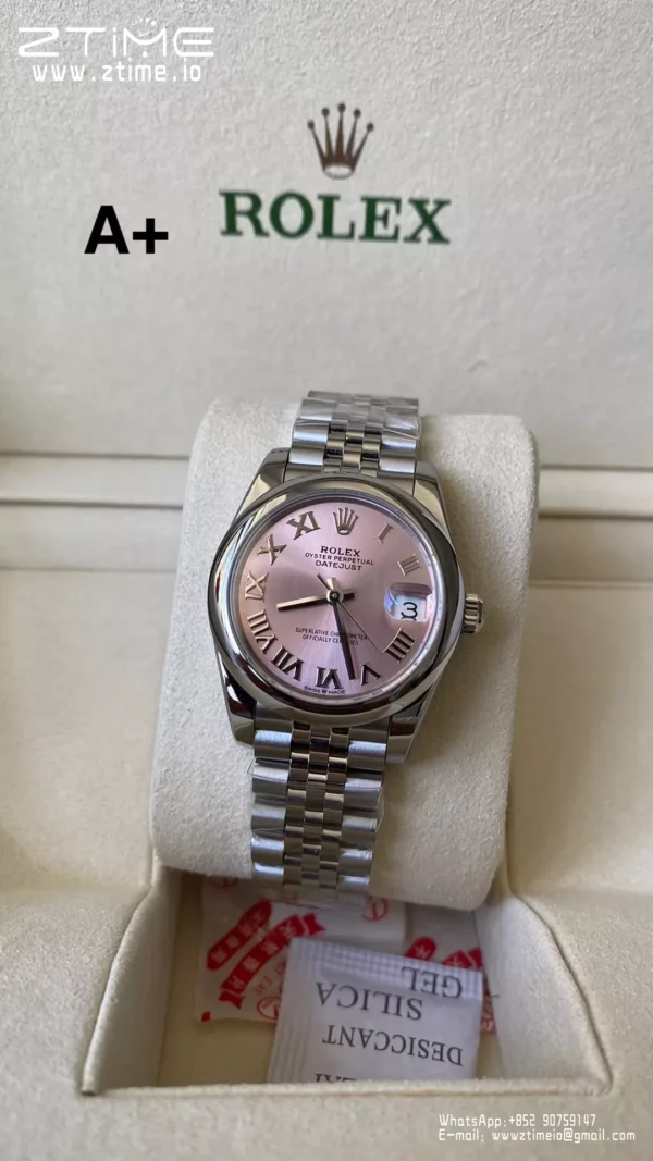 Rolex DateJust 31mm 278240 A+ Factory 1:1 Best Edition Ροζ Ρωμαϊκό καντράν σε βραχιόλι Jubilee DD2824 - Super Clone Watch | 1:1 Best Version