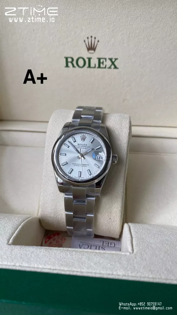 Rolex DateJust 31mm 278240 A+ Factory 1:1 Best Edition Silvery Dial on Oyster Bracelet DD2824 - Super Clone Watch | 1:1 Best Version