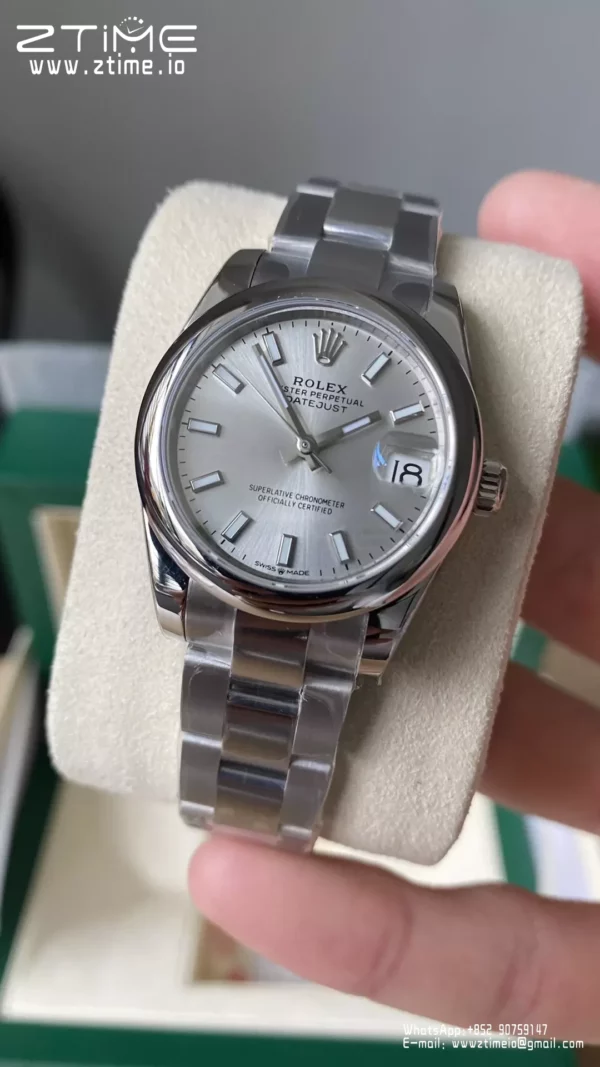 Rolex DateJust 31mm 278240 A+ Factory 1:1 Best Edition Silvery Dial on Oyster Bracelet DD2824 - Super Clone Watch | 1:1 Best Version