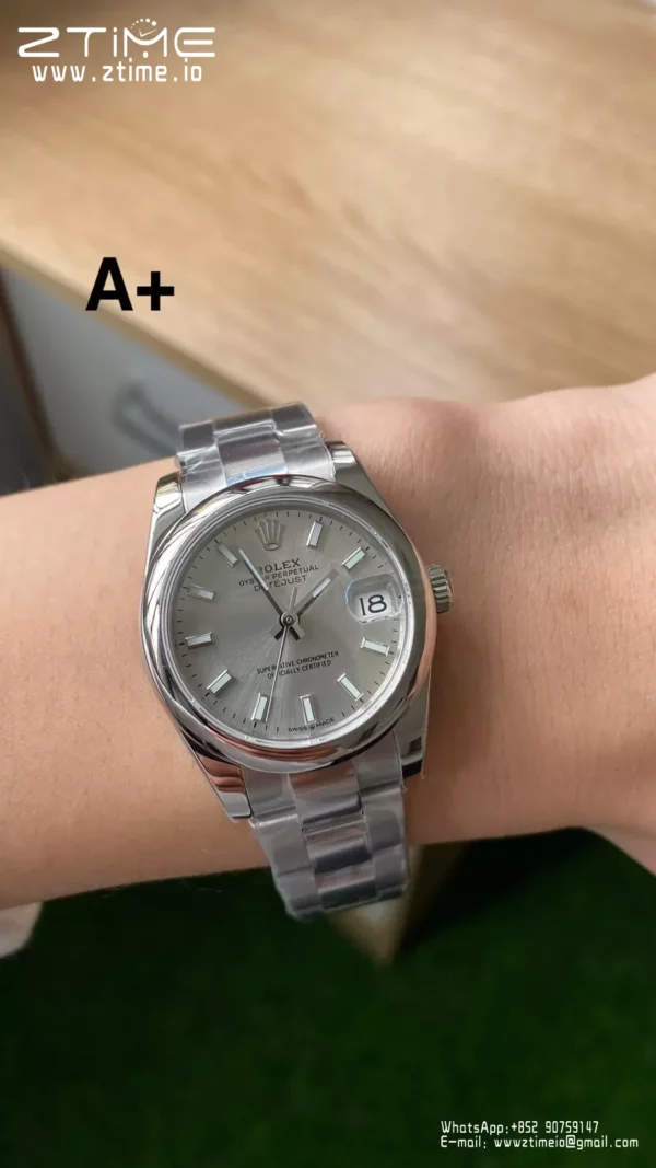 Rolex DateJust 31mm 278240 A+ Factory 1:1 Best Edition Silvery Dial on Oyster Bracelet DD2824 - Super Clone Watch | 1:1 Best Version