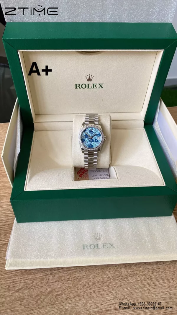 Rolex DateJust 31mm 278274-0036 A+ Factory 1:1 Best Edition Blue Dial on Diamond Bezel DD2824 - Super Clone Watch | 1:1 Best Version