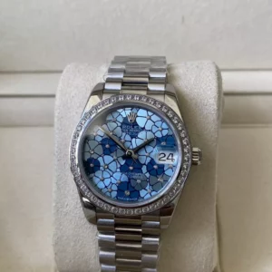 Rolex DateJust 31mm 278274-0036 A+ Factory 1:1 Best Edition Blue Dial on Diamond Bezel DD2824 - Super Clone Watch | 1:1 Best Version