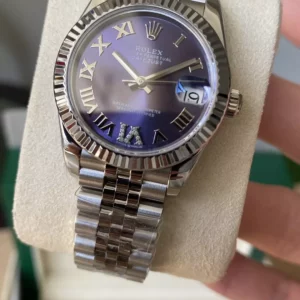 Rolex DateJust 31mm 278274 A+ Factory 1:1 Best Edition 904L Steel purple Roman Dial on Jubilee Bracelet DD2824 - Super Clone Watch | 1:1 Best Version