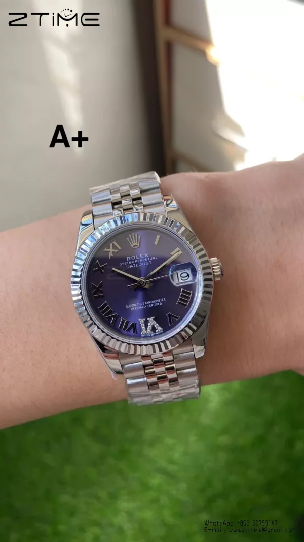 Rolex DateJust 31mm 278274 A+ Factory 1:1 Best Edition 904L Steel purple Roman Dial on Jubilee Bracelet DD2824 - Super Clone Watch | 1:1 Best Version