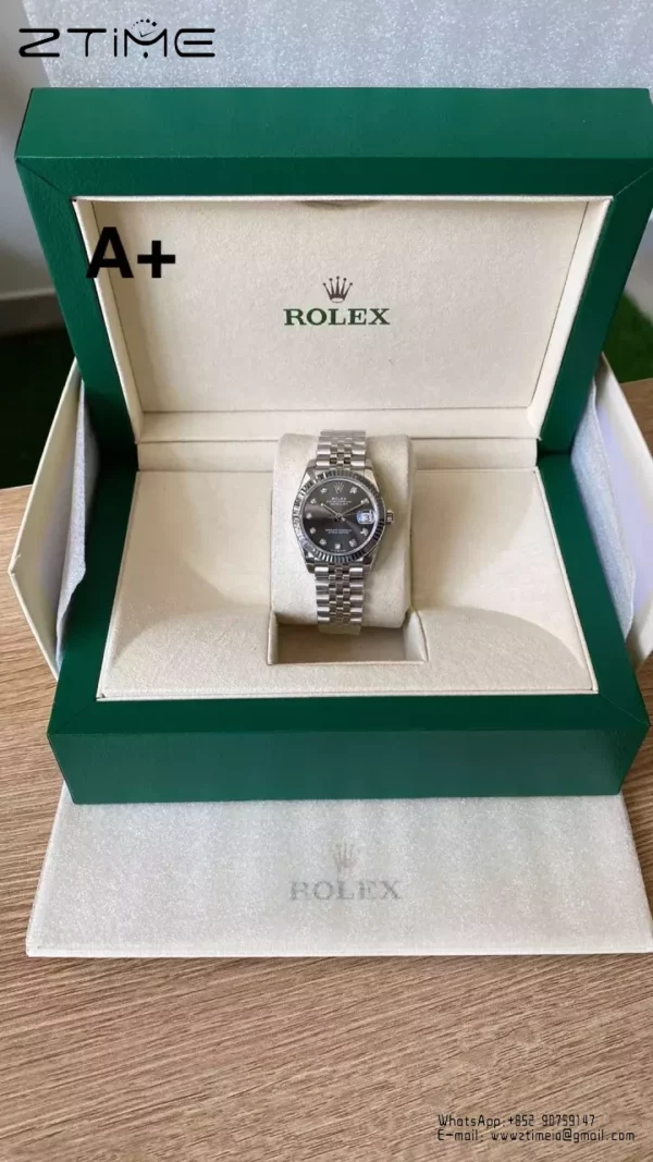 Rolex DateJust 31mm 278274 A+ Factory 1:1 Best Edition Gray Diamonds Dial on Jubilee Bracelet DD2824 - Super Clone Watch | 1:1 Best Version