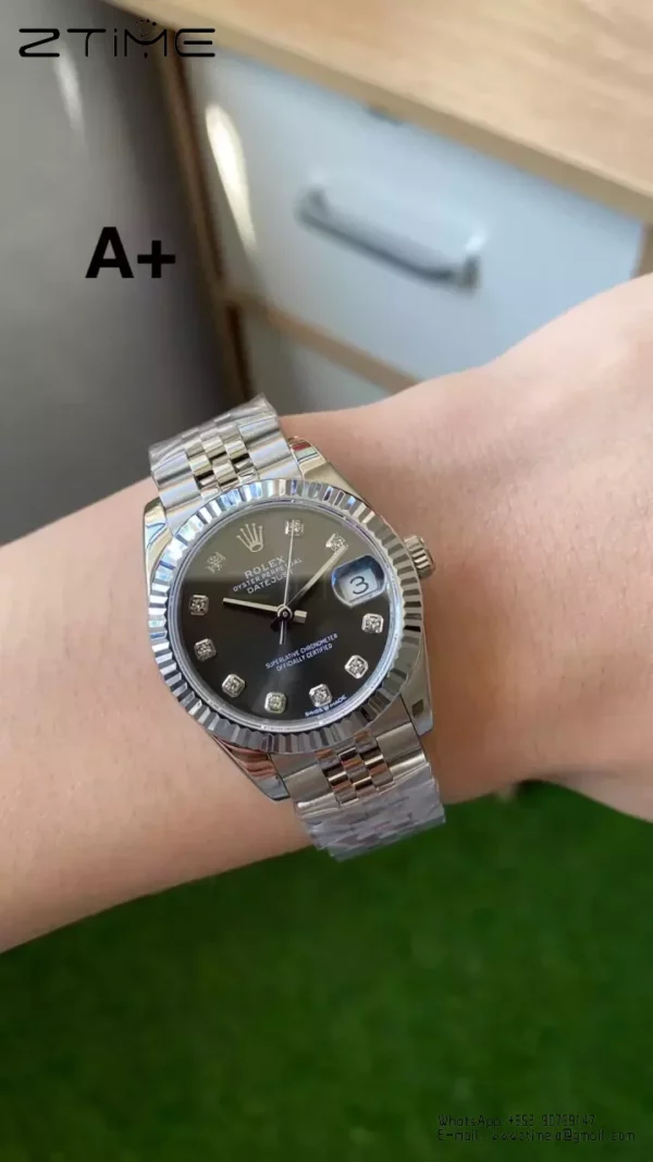 Rolex DateJust 31mm 278274 A+ Factory 1:1 Best Edition Gray Diamonds Dial on Jubilee Bracelet DD2824 - Super Clone Watch | 1:1 Best Version
