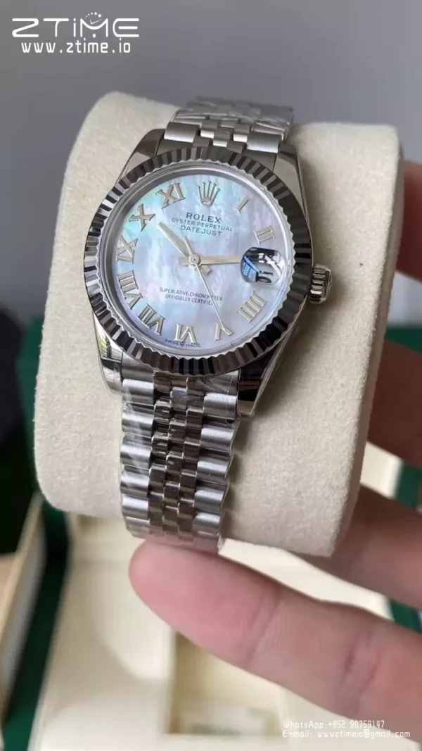 Rolex DateJust 31mm 278274 A+ Factory 1:1 Best Edition MOP Roman Dial on Jubilee Bracelet DD2824 - Super Clone Watch | 1:1 Best Version