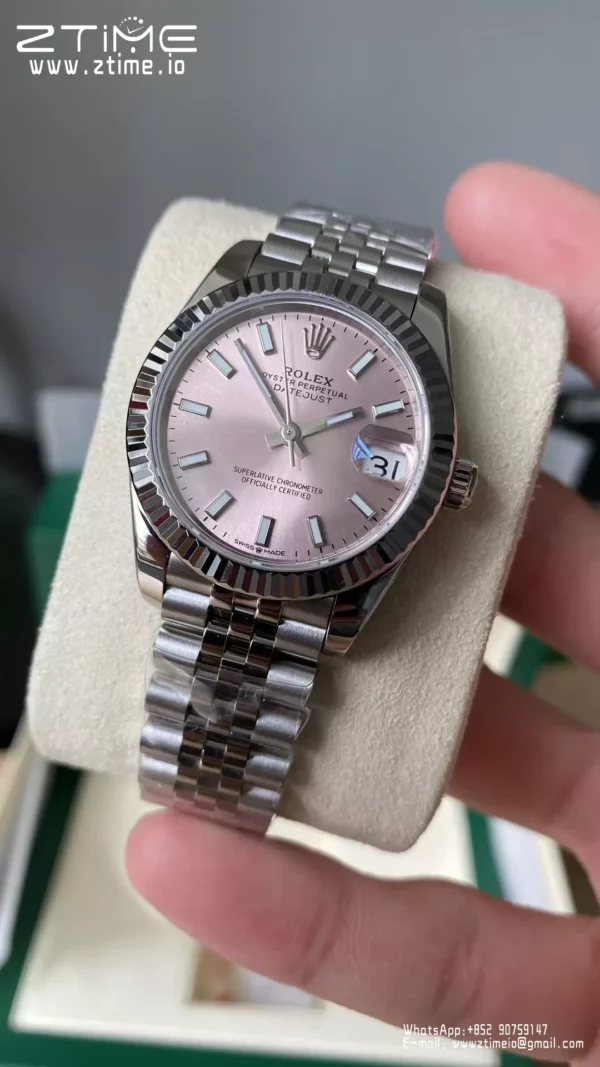 Rolex DateJust 31mm 278274 A+ Factory 1:1 Best Edition Pink Dial on Jubilee Bracelet DD2824 - Super Clone Watch | 1:1 Best Version