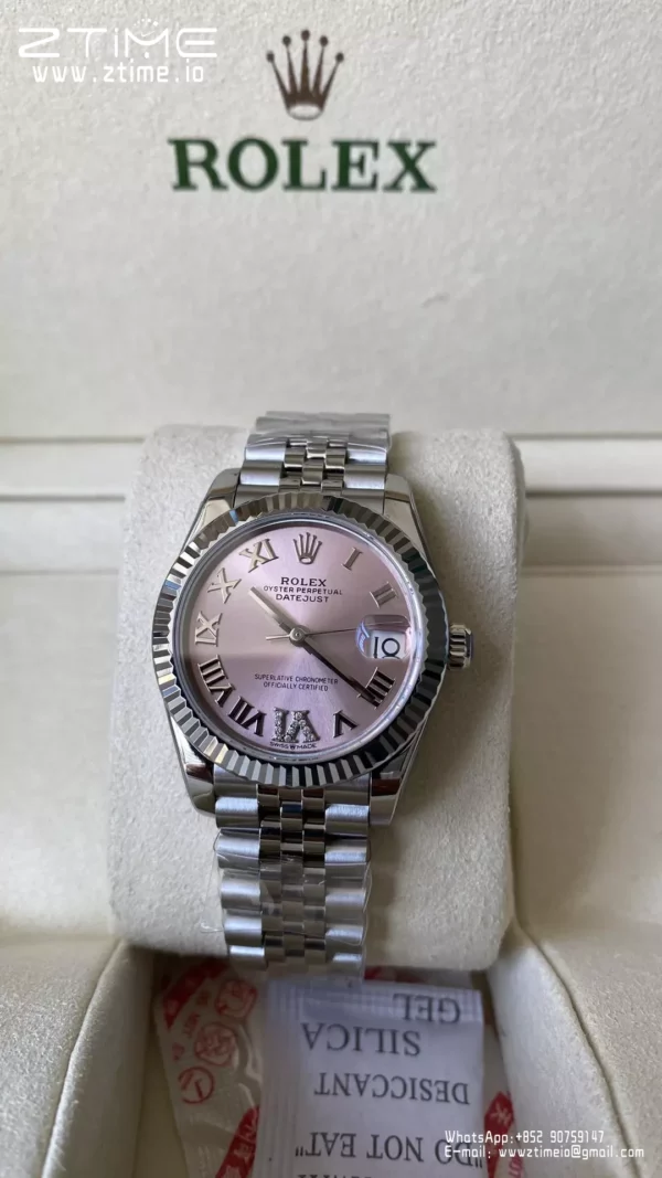 Rolex DateJust 31mm 278274 A+ Factory 1:1 Best Edition Pink Roman Dial on Jubilee Bracelet DD2824 - Super Clone Watch | 1:1 Best Version